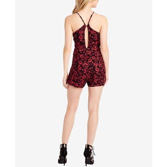 JESSICA SIMPSON Danica Red Twist Front Romper S - Picture 3 of 3
